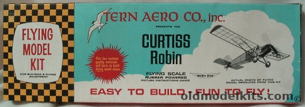 Tern Aero Curtiss Robin - Rubber Powered Flying Airplane Model, 111 plastic model kit